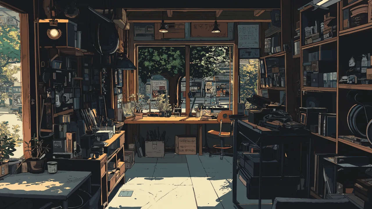 ichteebeuteldas in 80s comic book stlye The interior of a cozy 1e501298 69bf 41ae a774 efe5a4c51646