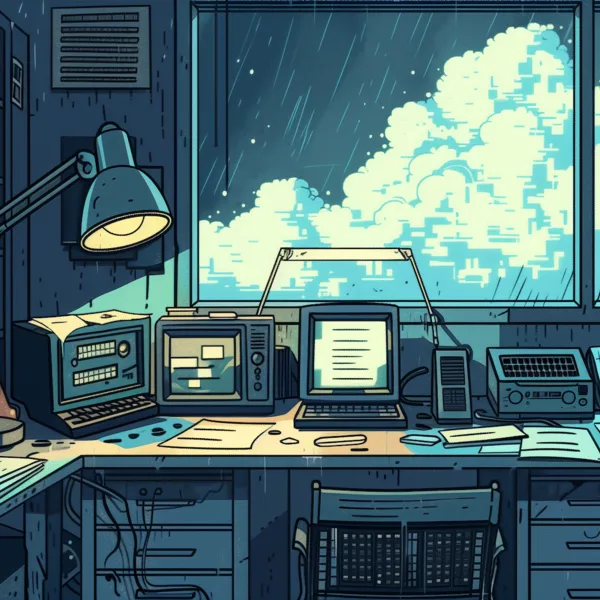 ichteebeuteldas in 80s comic book style a small business office ac80a44c e482 4cef a8e2 a8b5e41d1752